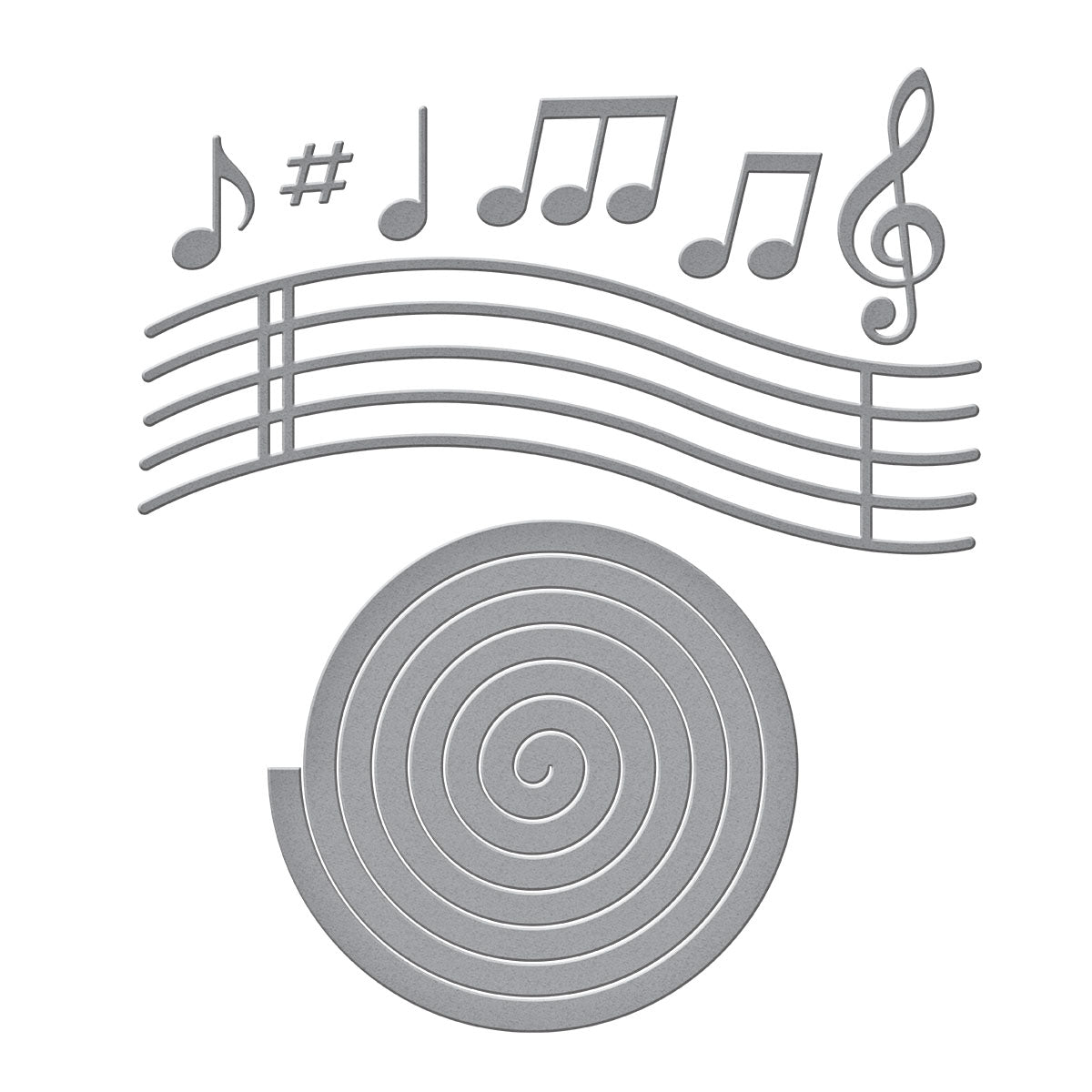 Musical Notes & Stave Pop-Up Etched Dies