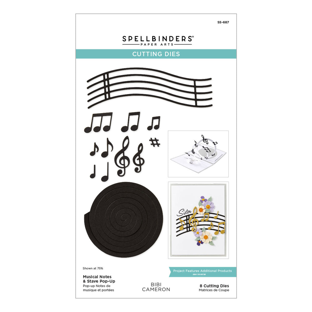 Musical Notes & Stave Pop-Up Etched Dies