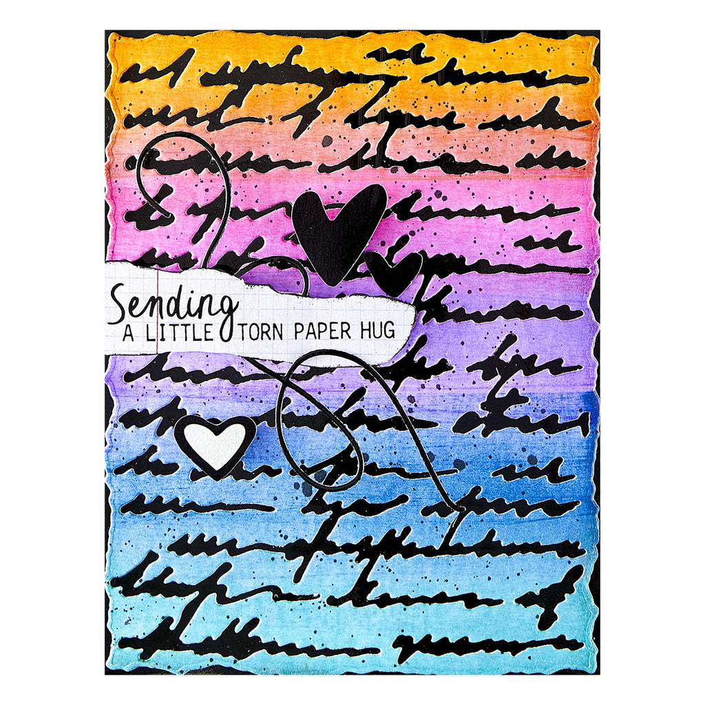 Beautifully Imperfect Deckled Edge Script Etched Dies