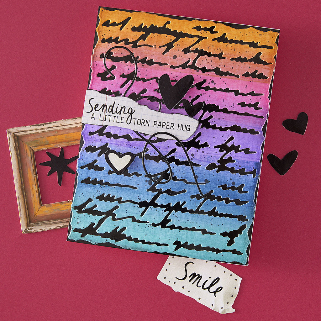 Beautifully Imperfect Deckled Edge Script Etched Dies