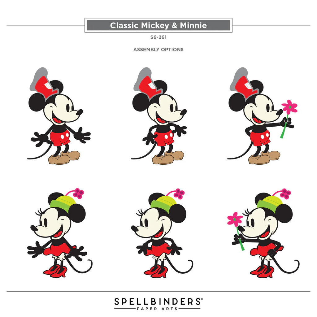 Spellbinders Steamboat Willie Duo Etched Dies from the Say Cheese Classic Mouse Collection