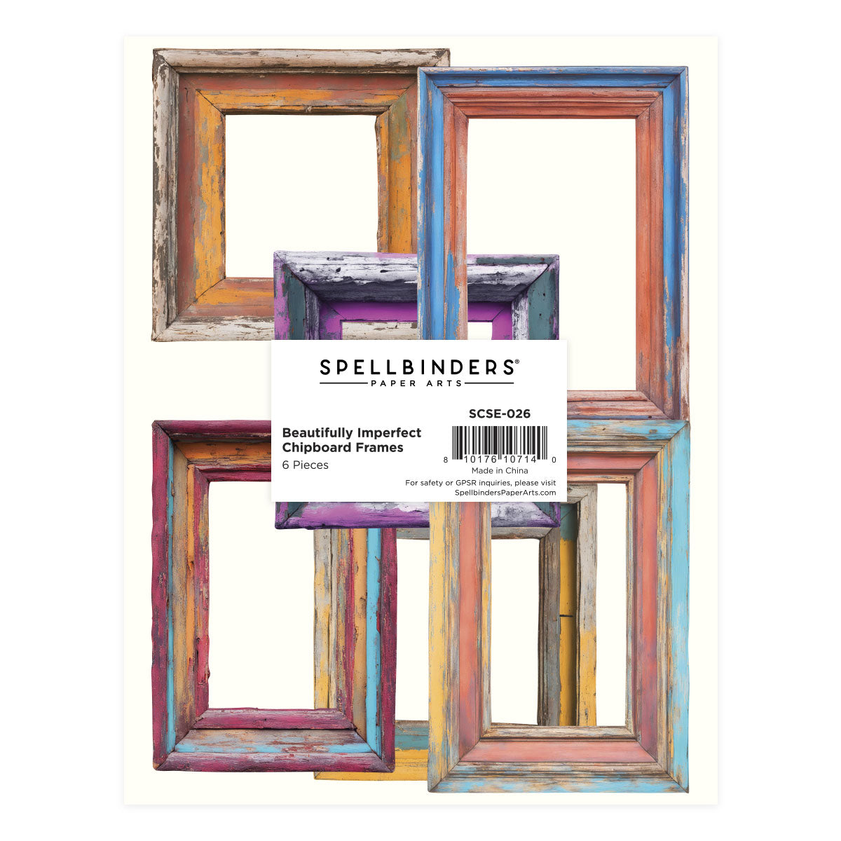 Spellbinders Beautifully Imperfect Chipboard Frames (6 pc)