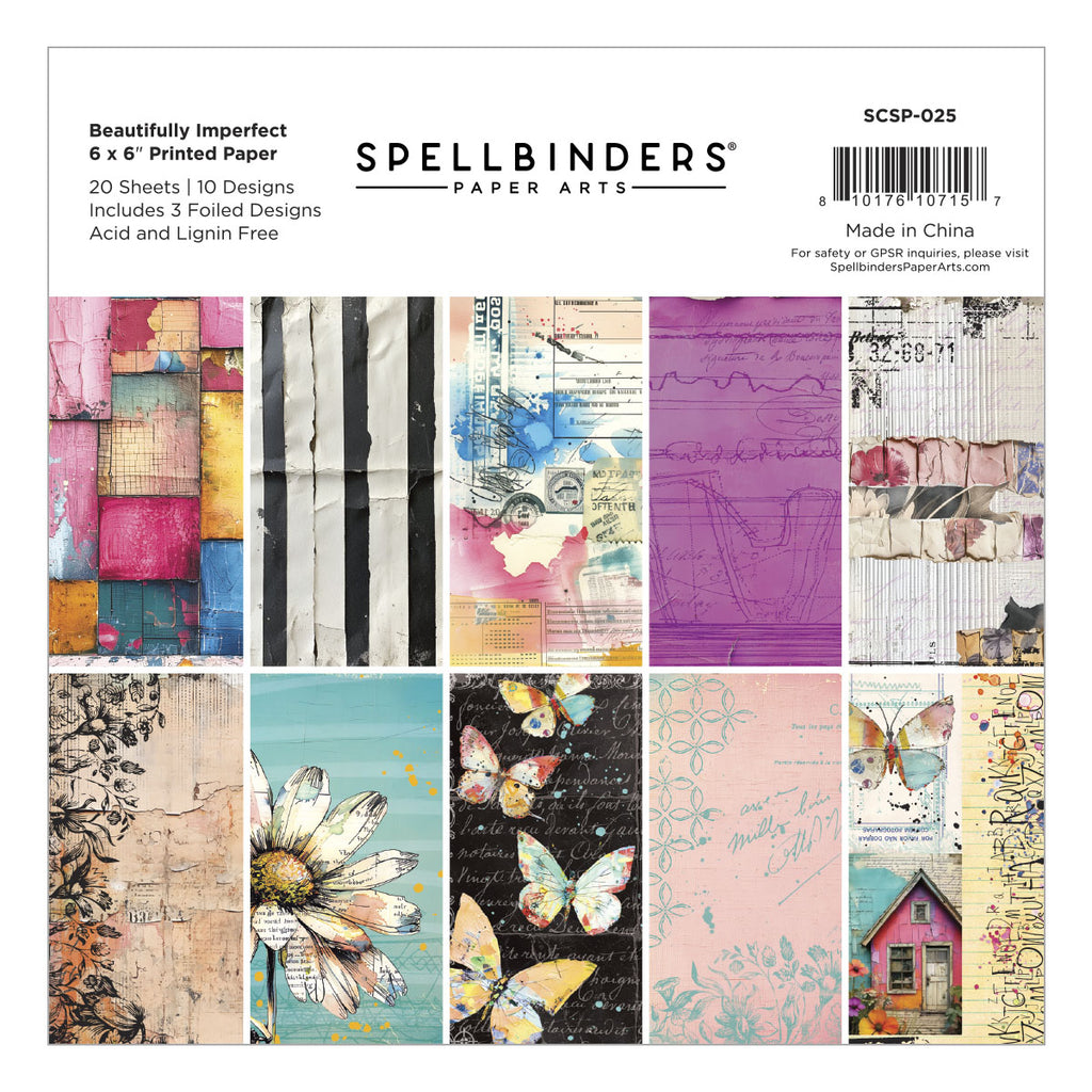 Spellbinders Beautifully Imperfect 6x6 Printed Paper