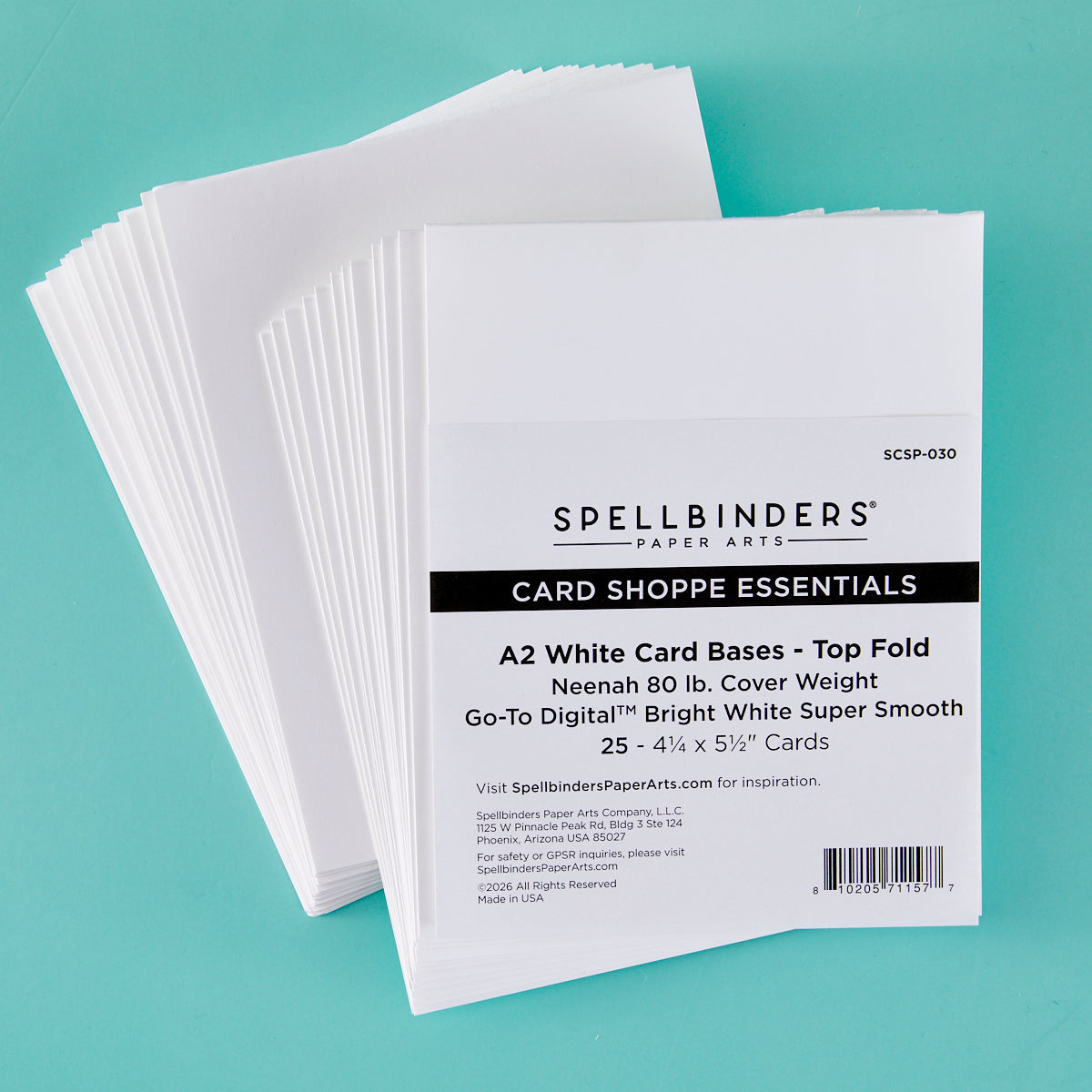 A2 Top Fold Card Bases - 25 pack