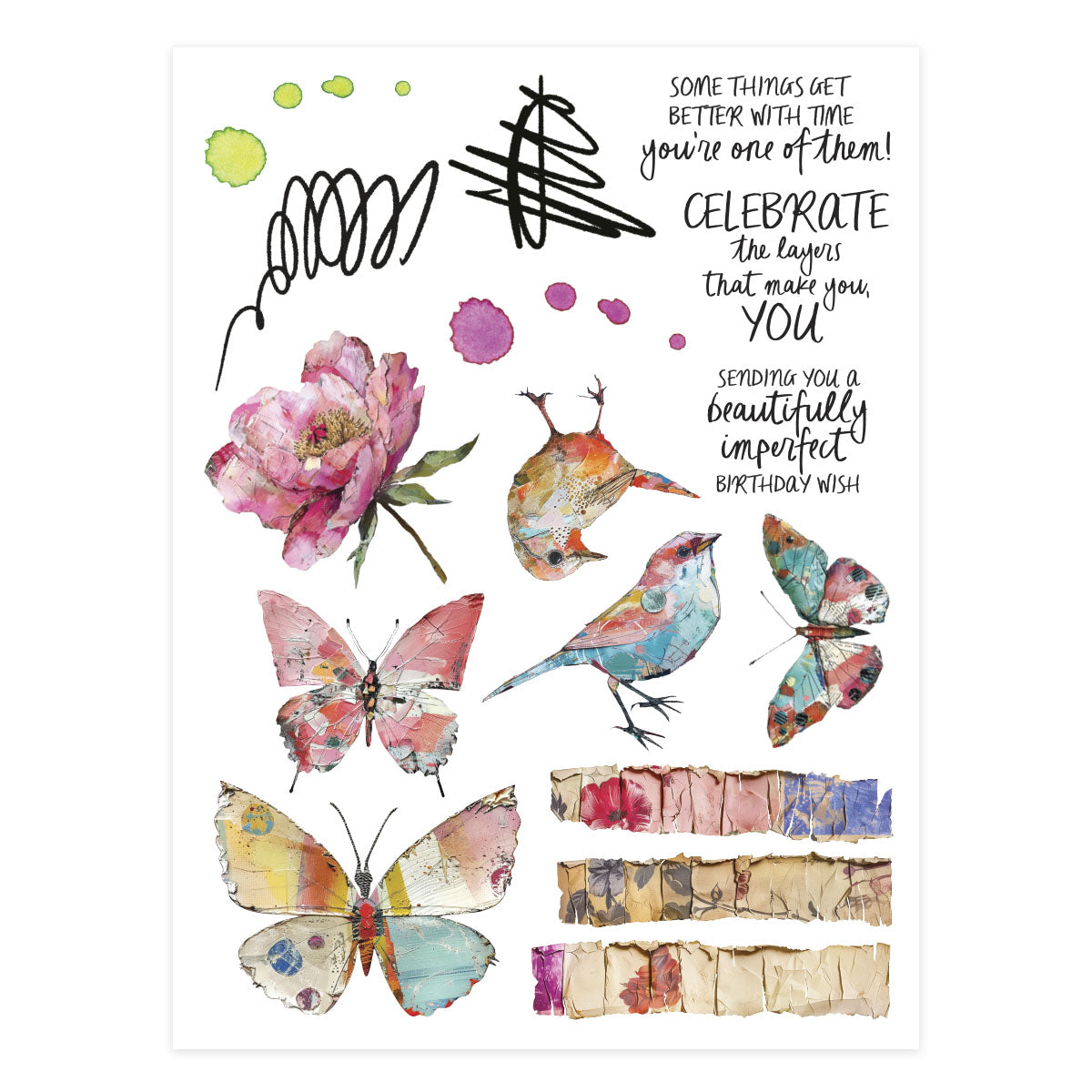 Spellbinders Beautifully Imperfect Rub-Ons