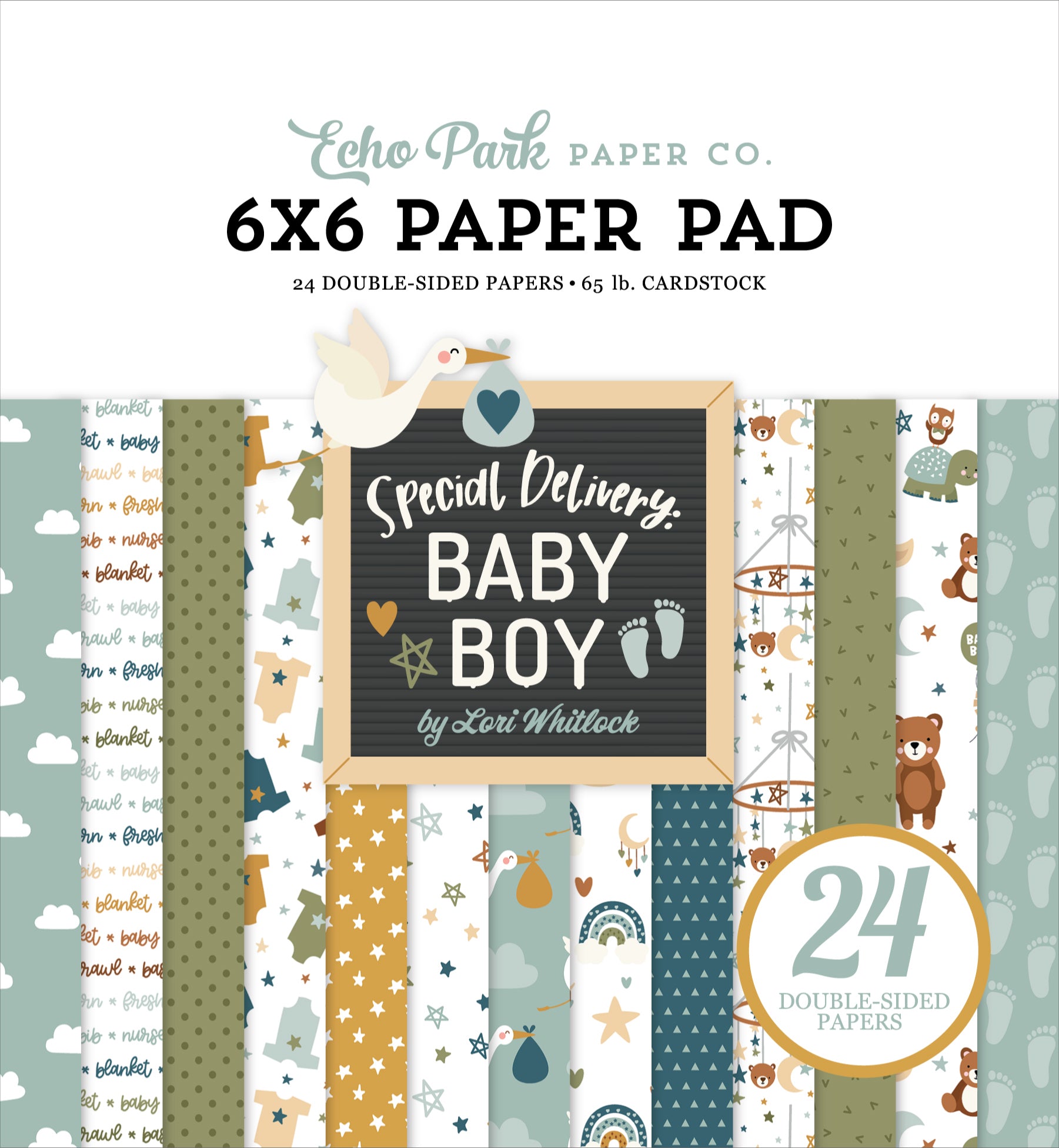 Echo Park Special Delivery Baby Boy Double-Sided Paper Pad