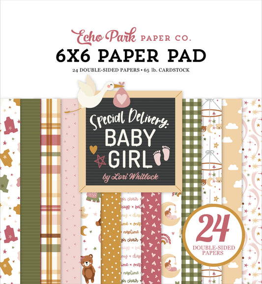 Echo Park Special Delivery Baby Girl Double-Sided Paper Pad
