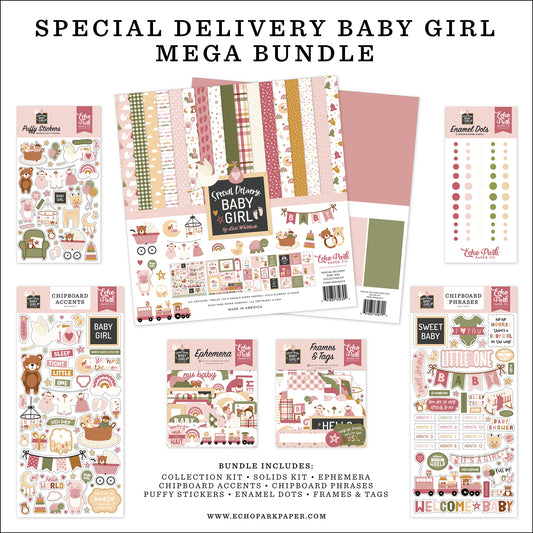 Echo Park Special Delivery Baby Girl Mega Bundle Collection Kit
