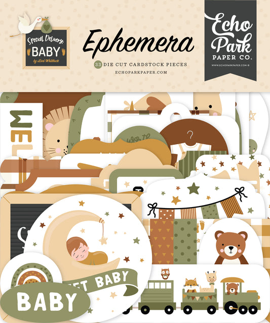 Echo Park Special Delivery Baby Cardstock Ephemera-Icons