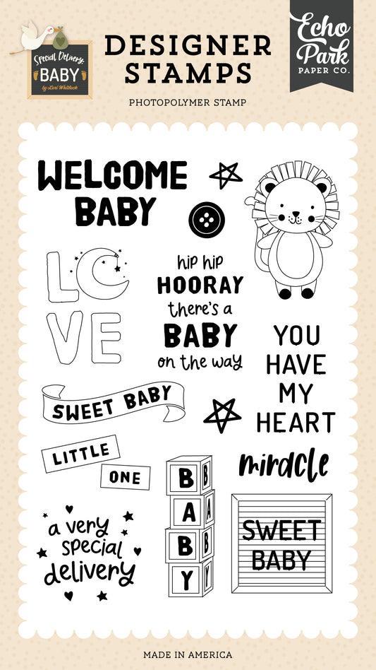 Echo Park Special Delivery Baby Blocks Stamp Set