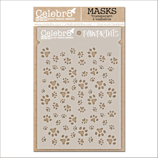 Celebr8 Whiskers & Pawprints Stencil - Pawprints