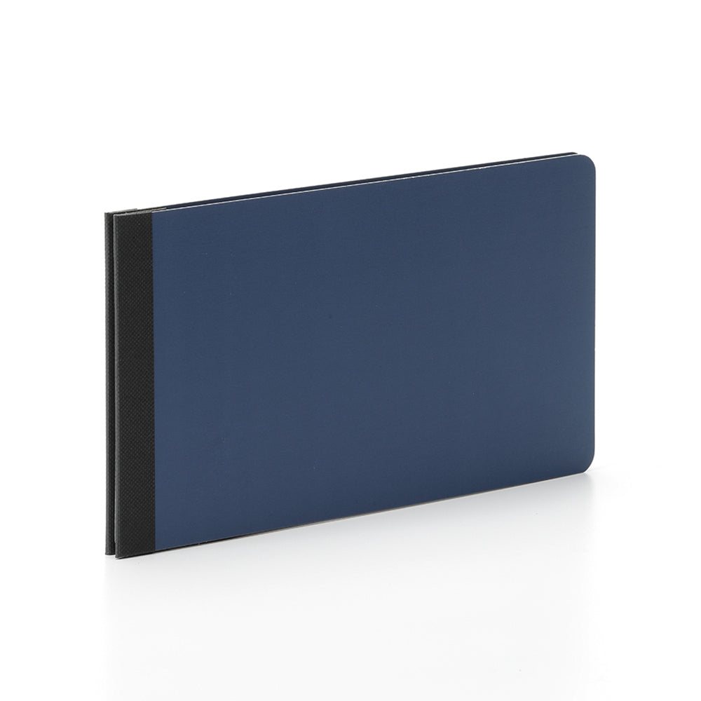 A navy-colored Simple Stories Sn@p! Flipbook designed for 4x6 photos with a black binding strip.
