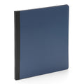 A navy-colored flipbook with a smooth cover and ten pocket pages.