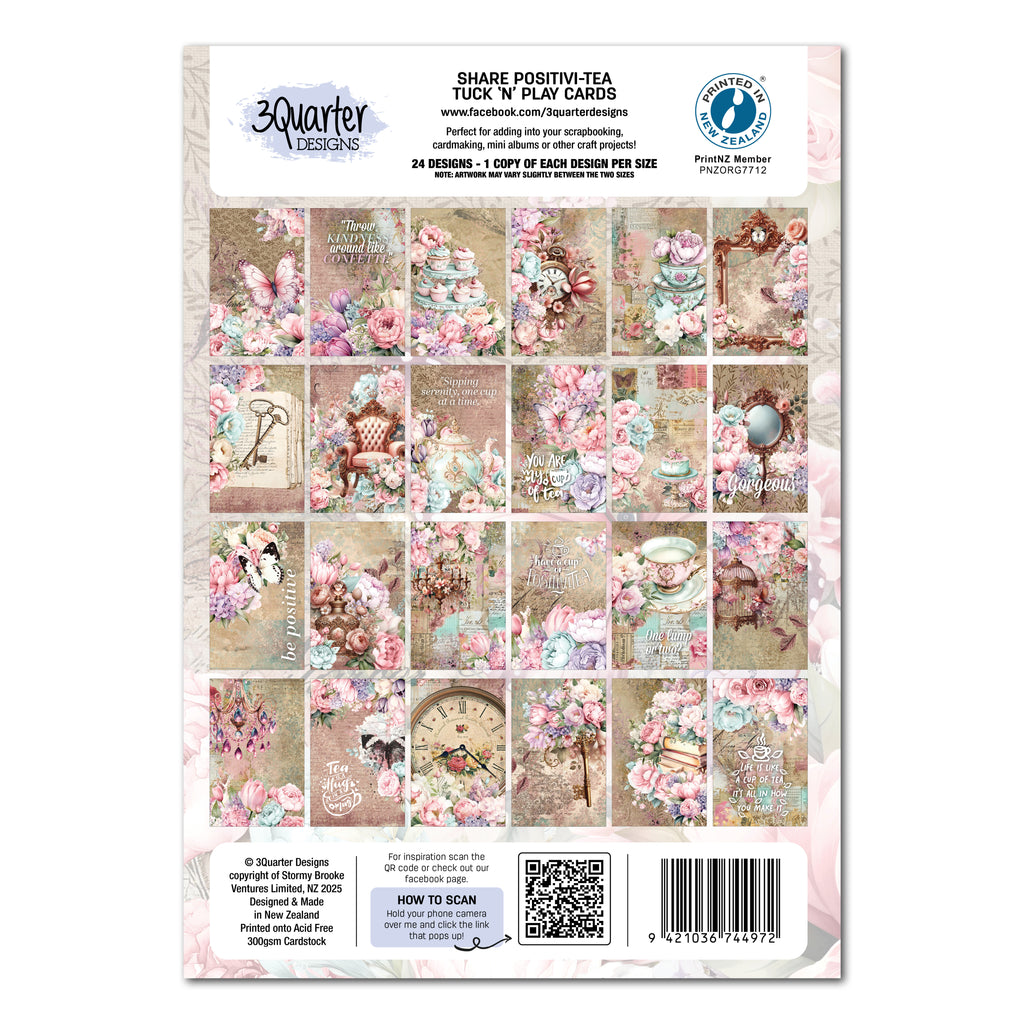 3Quarter Designs Positivi-Tea Tuck & Play Cards