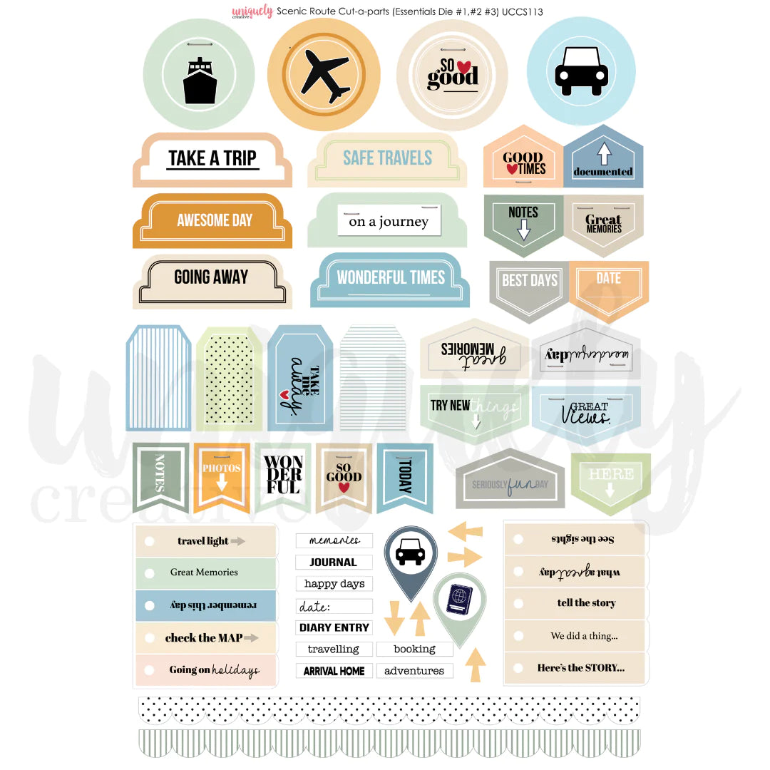 Uniquely Creative Scenic Route Cut-a-Part Sheet