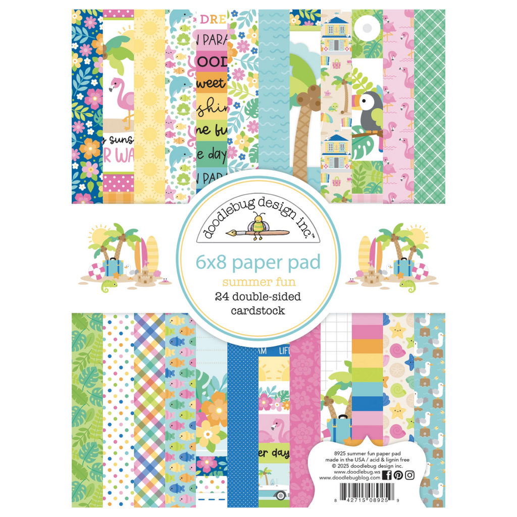 Doodlebug Summer Fun Paper Pad 6"X8"