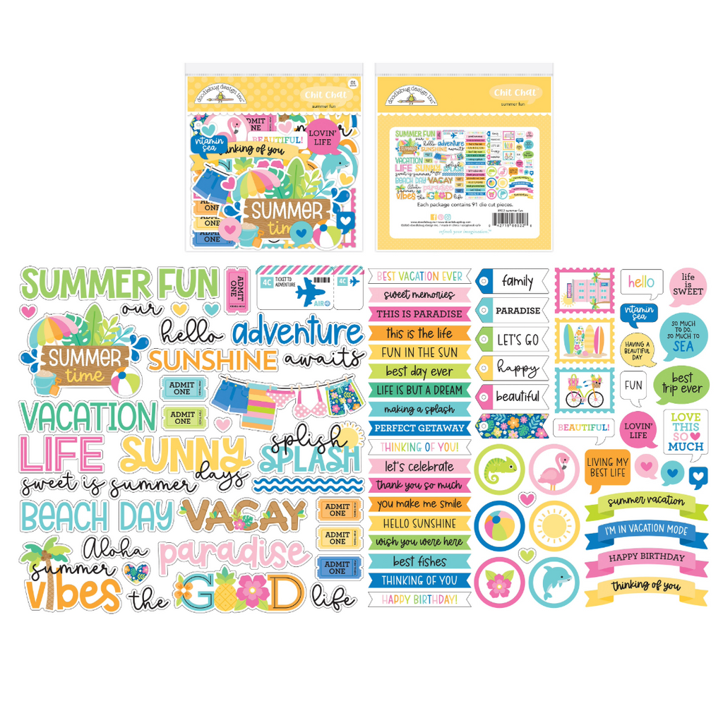 Doodlebug Summer Fun Chit Chat Die-Cuts