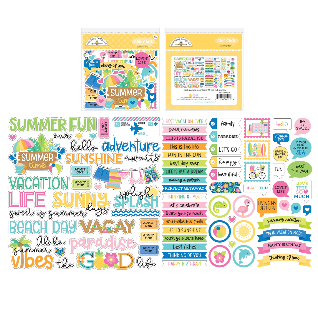 Doodlebug Summer Fun Chit Chat Die-Cuts