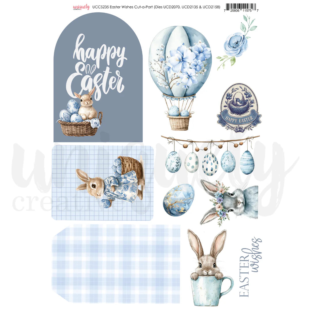 Easter Wishes Cut-a-Part Sheet
