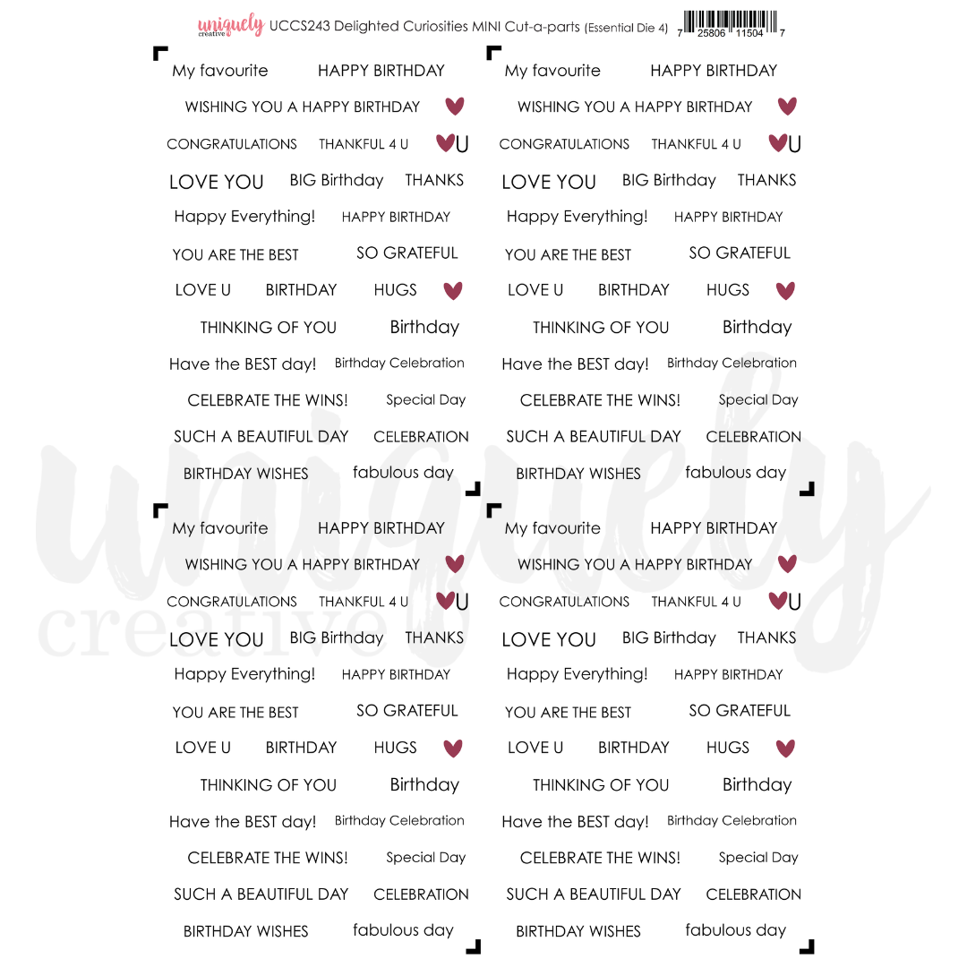 Delighted Curiosities - Mini Cut-a-Part