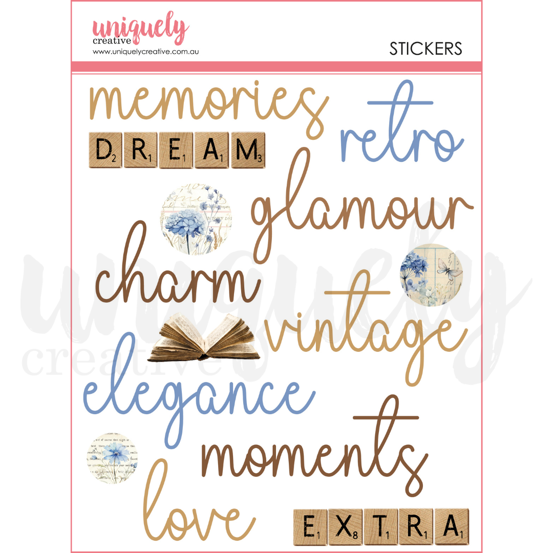 Uniquely Creative Vintage Chronicles Puffy Stickers
