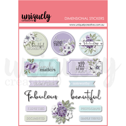 Uniquely Creative Wisteria Lane - Dimensional Stickers