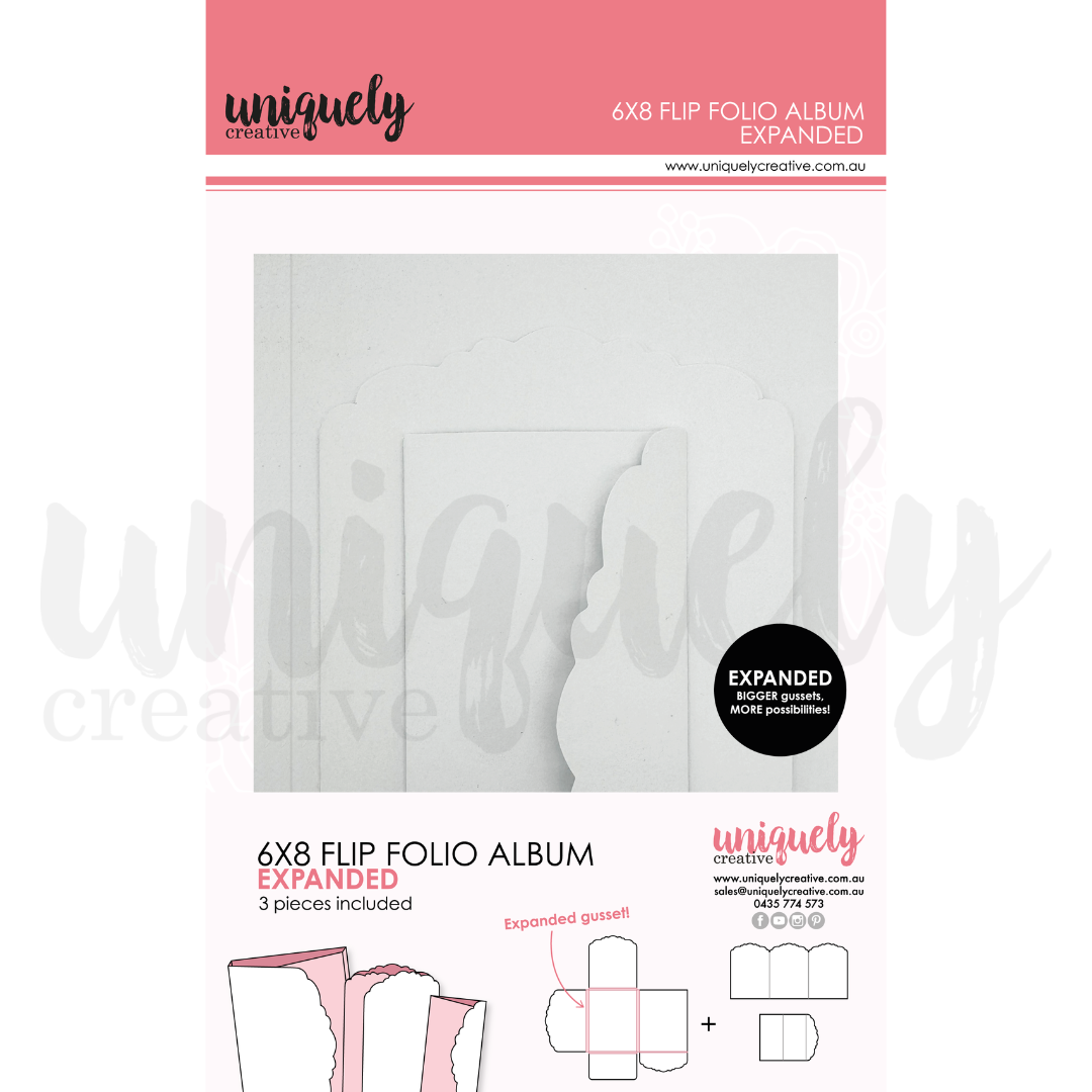 Uniquely Creative 6x8 Folio Album - White Expanded