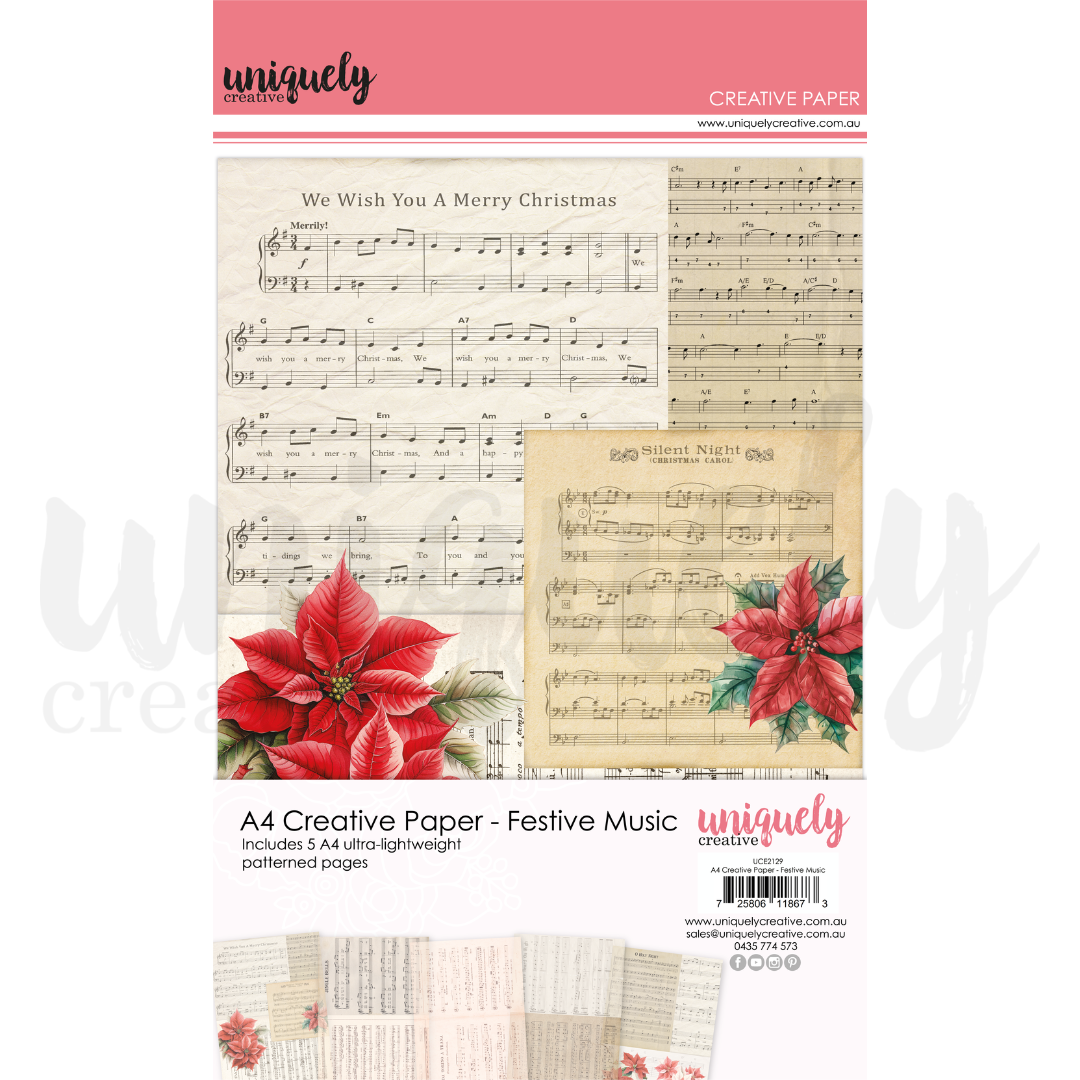 Uniquely Creative A4 Creative Paper - Festive Music