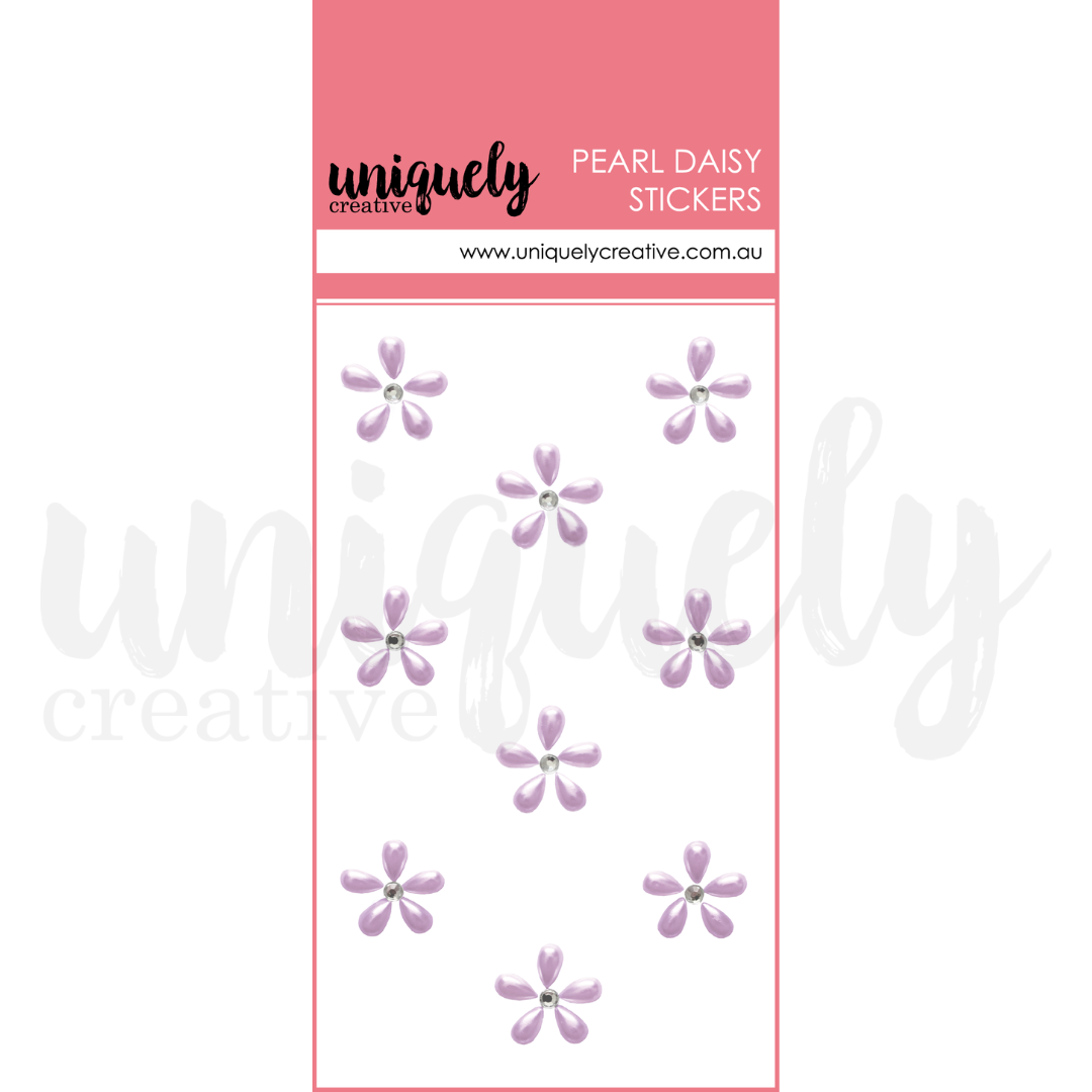 Uniquely Creative Pearl Daisy Stickers - Purple
