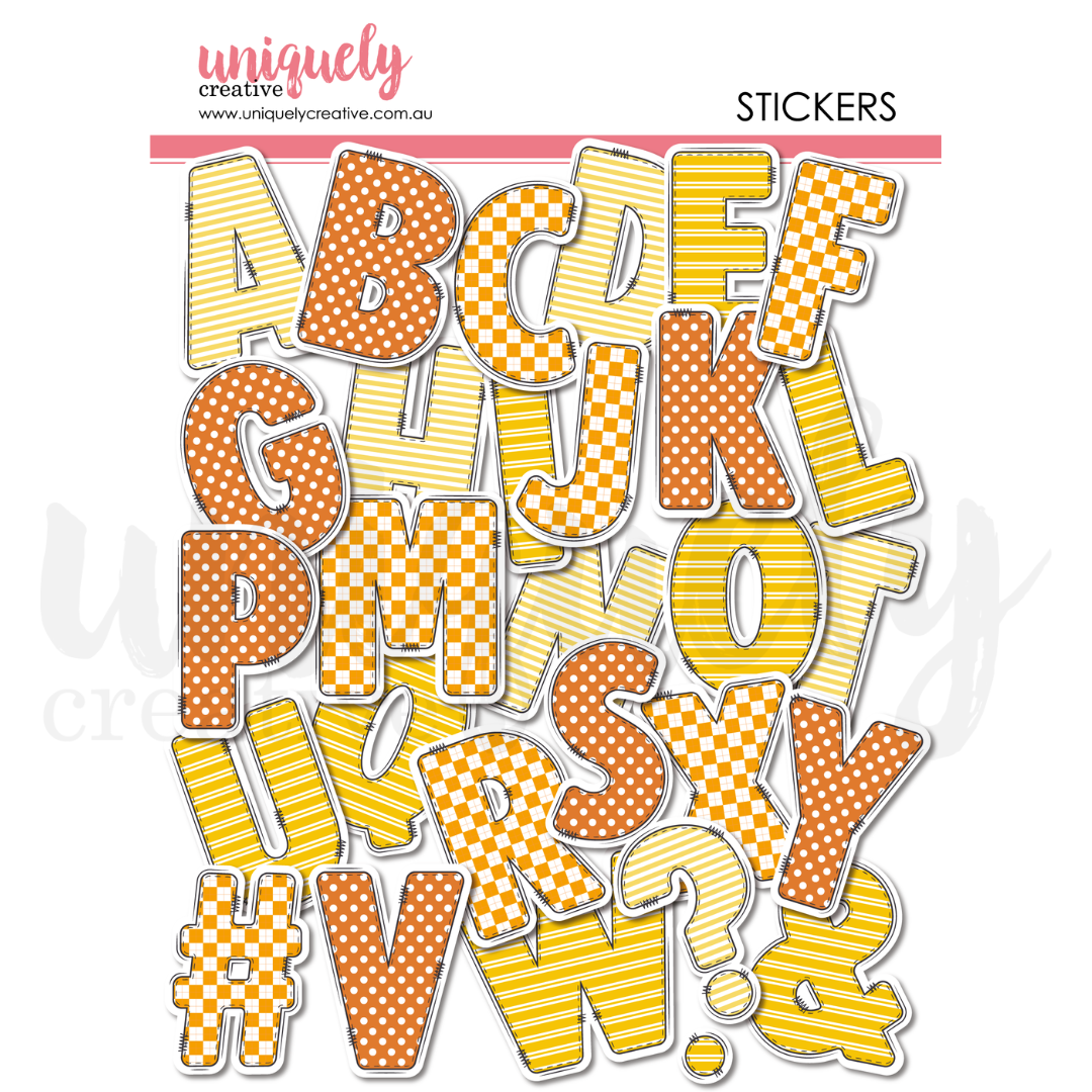 Uniquely Creative Written in the Stars Chipboard Alpha Stickers