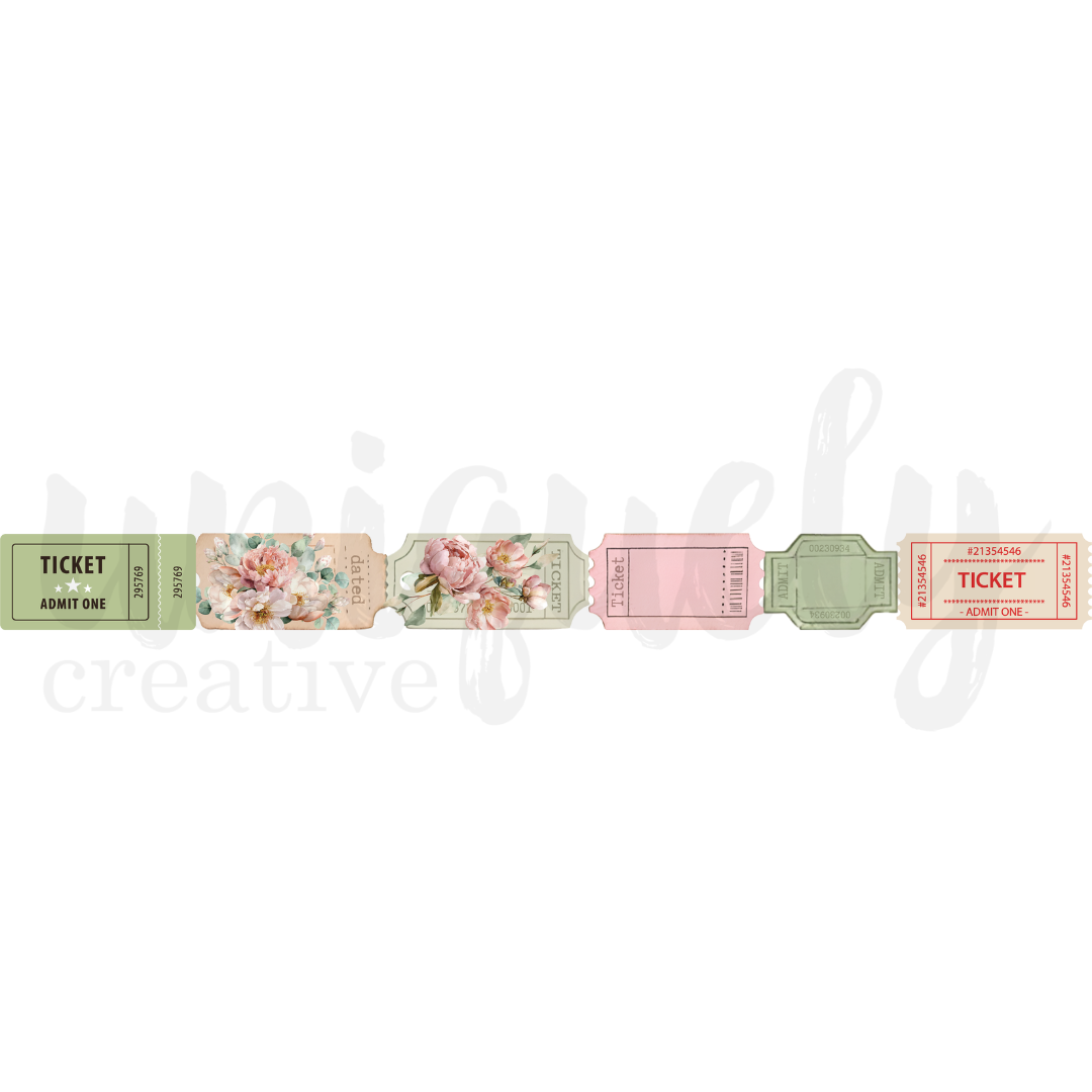 Tea & Tranquility - Vintage Tickets Washi Tape
