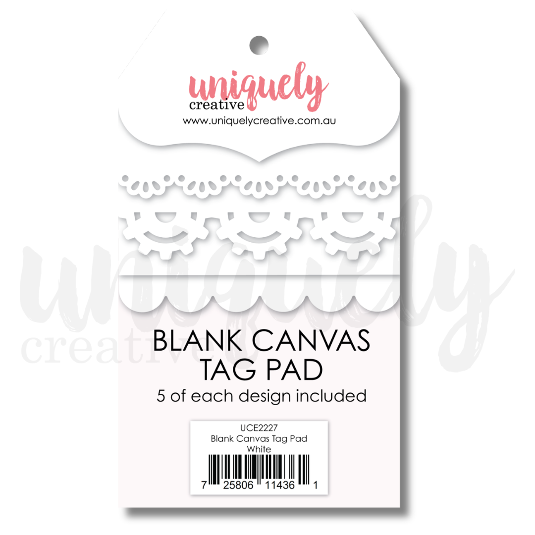 Wings & Wheels - Blank Canvas Tag Pad - White