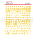 Sweet as Honey - Puffy Alpha Stickers Uppercase - Gold