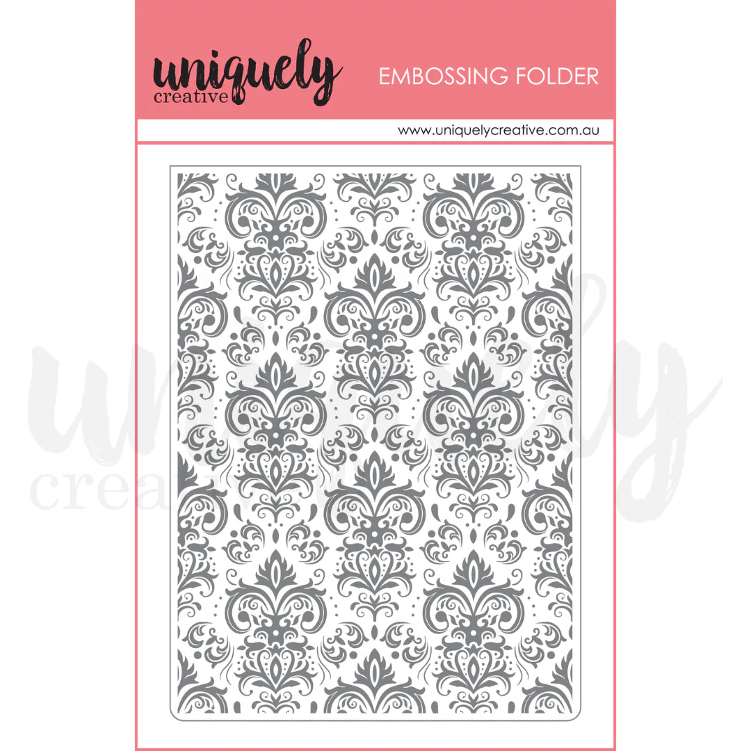 Uniquely Creative Embossing Folder- Damask