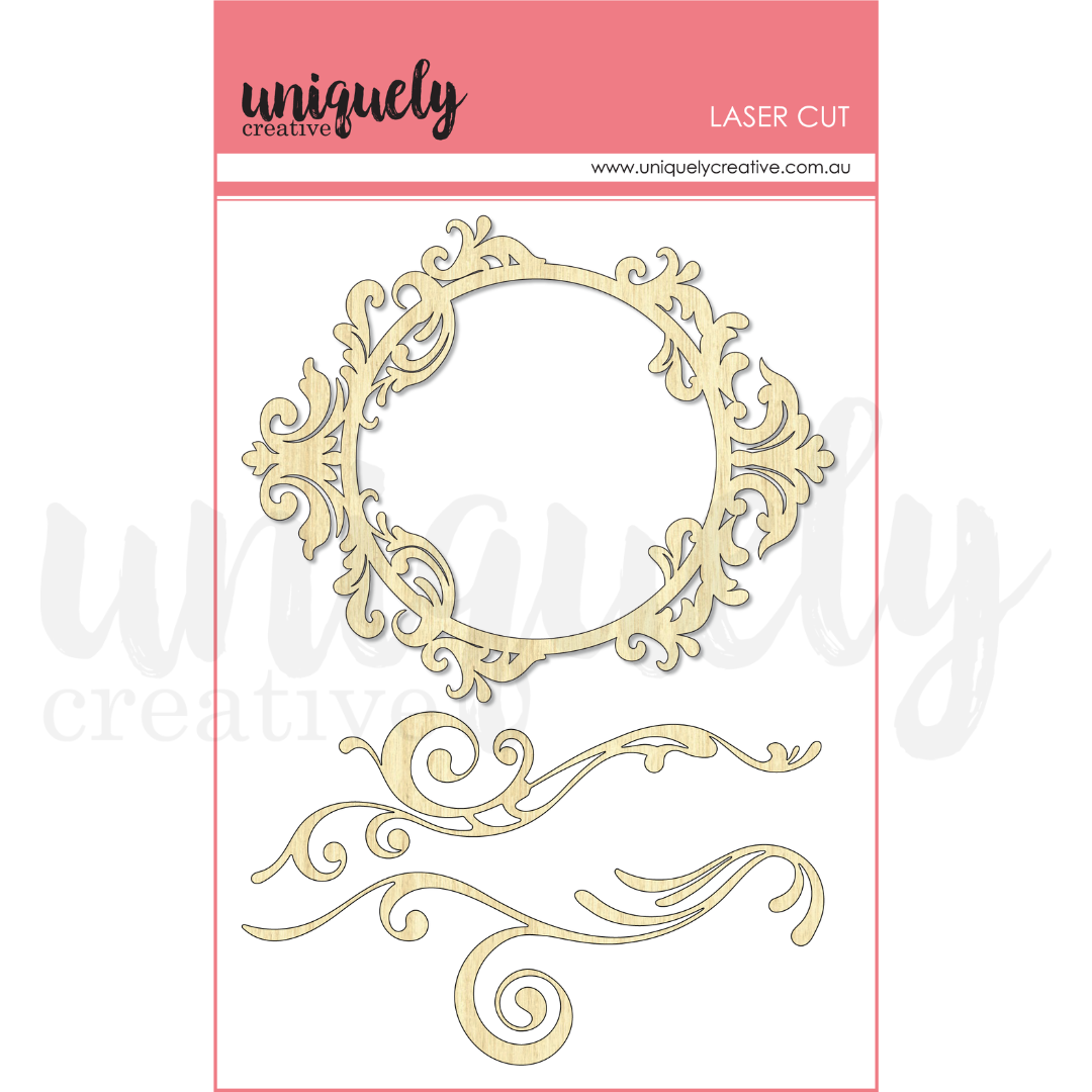 Uniquely Creative Vintage Walls Wooden Frame and Flourishes