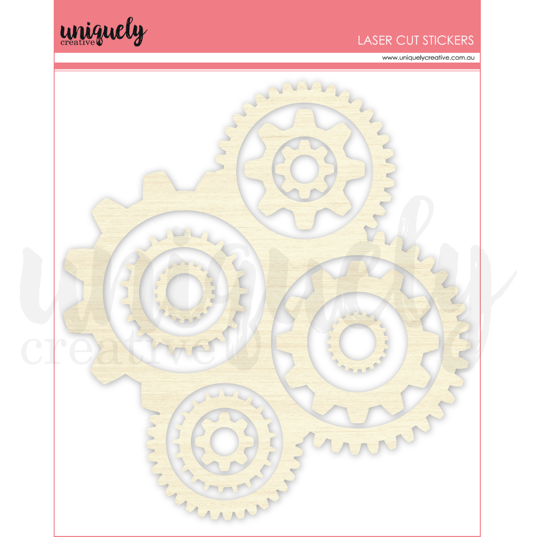 Delighted Curiosities - Wooden Cogs Stickers