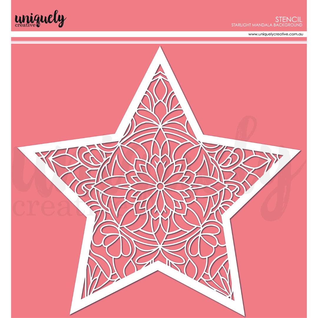 Uniquely Creative Starlight Mandala Background Stencil