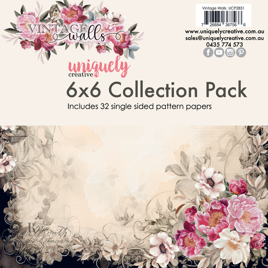 Uniquely Creative Vintage Walls -  6 x 6 Collection Pack