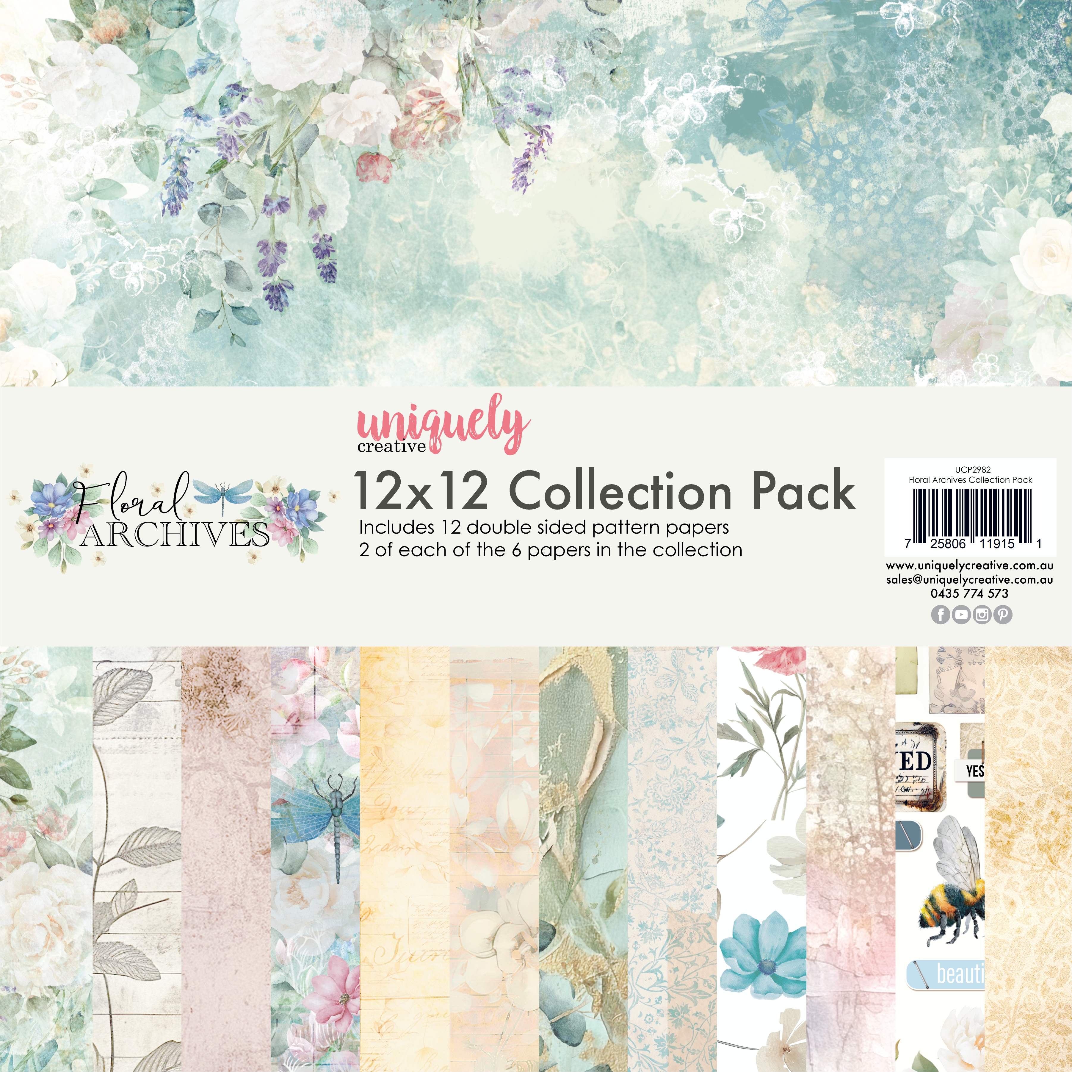 Uniquely Creative Floral Archives 12 x 12 Collection Pack