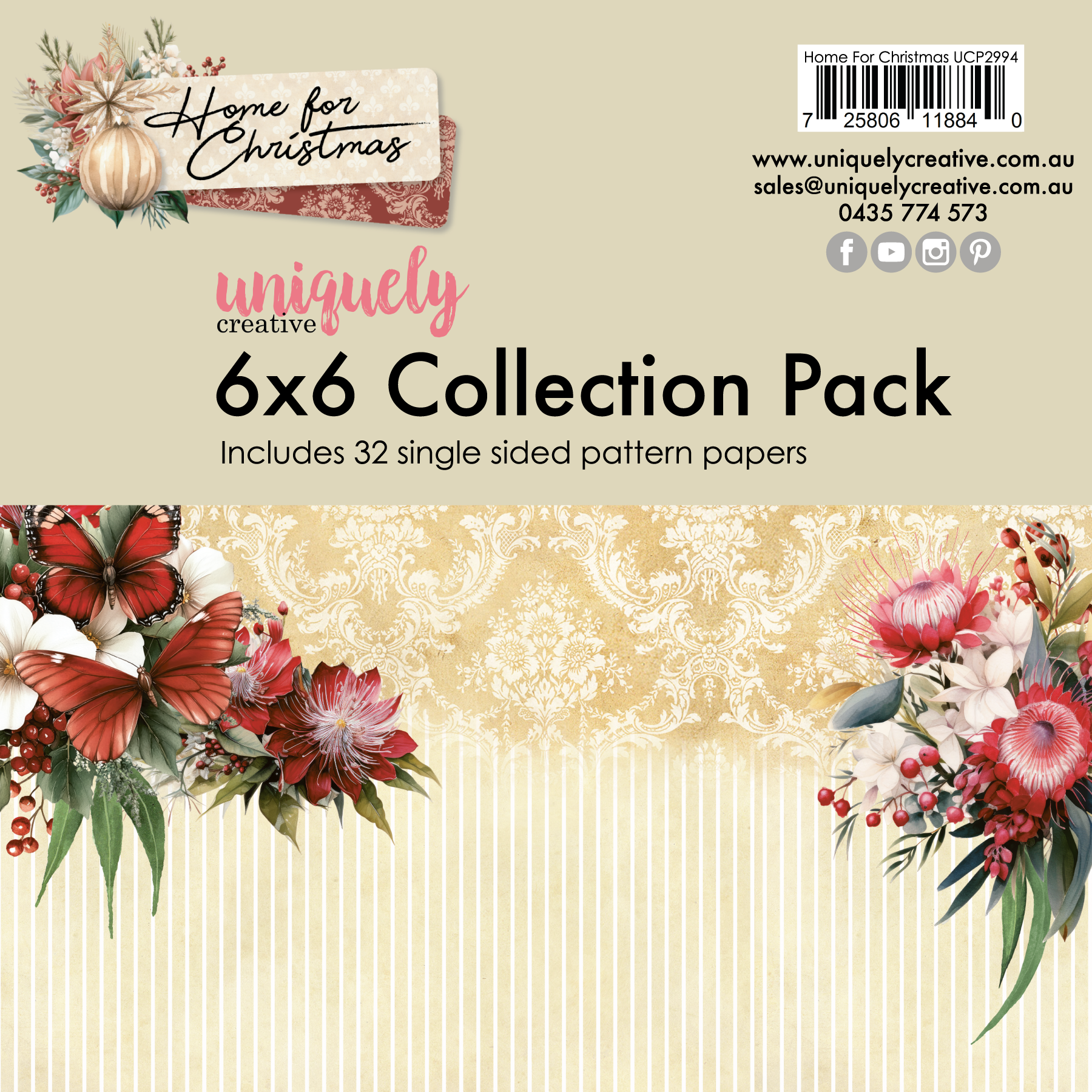 Uniquely Creative Home for Christmas 6 x 6 Collection Pack