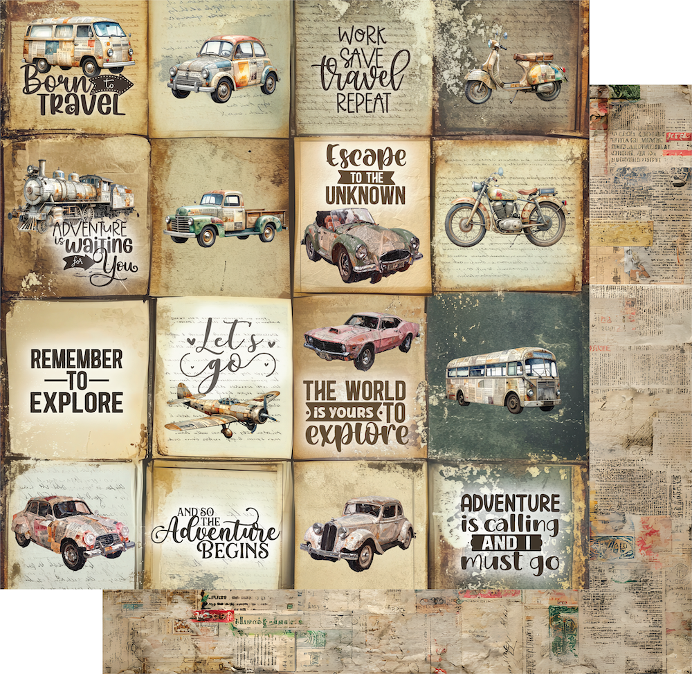 Wings & Wheels - 12 x 12 Collection Pack (16 sheets)