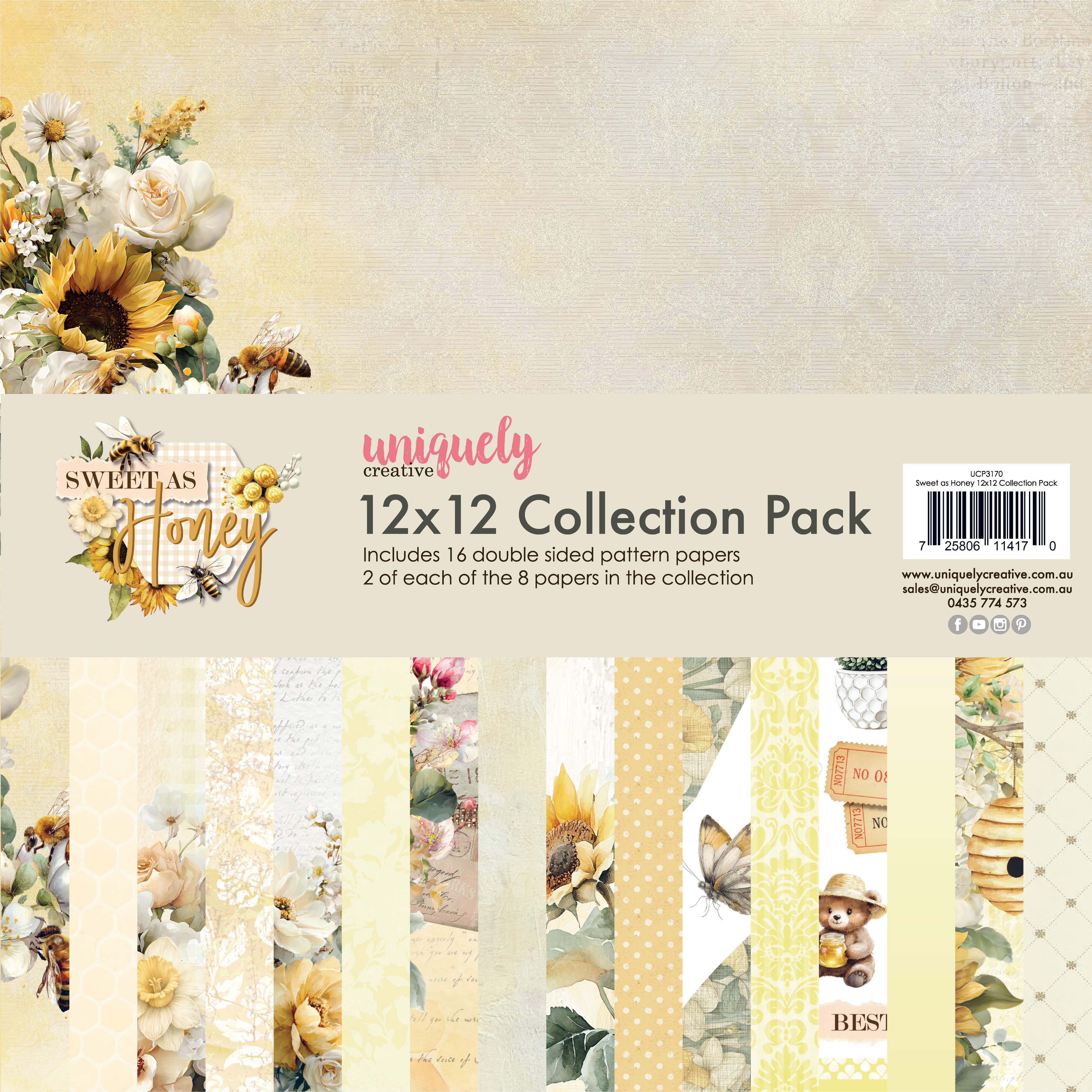 Sweet as Honey - 12 x 12 Collection Pack (16 sheets)