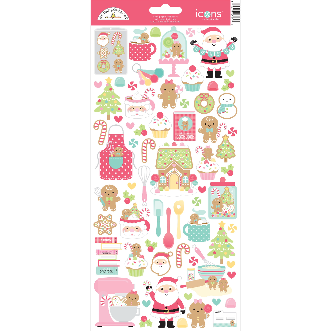 Gingerbread Kisses Cardstock Stickers