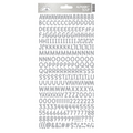Alphabet Soup Puffy Stickers  - Silver