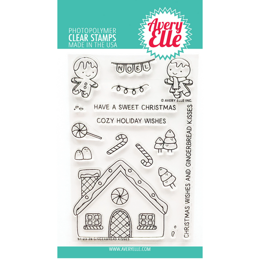 Avery Elle Clear Stamp Set-Gingerbread Kisses