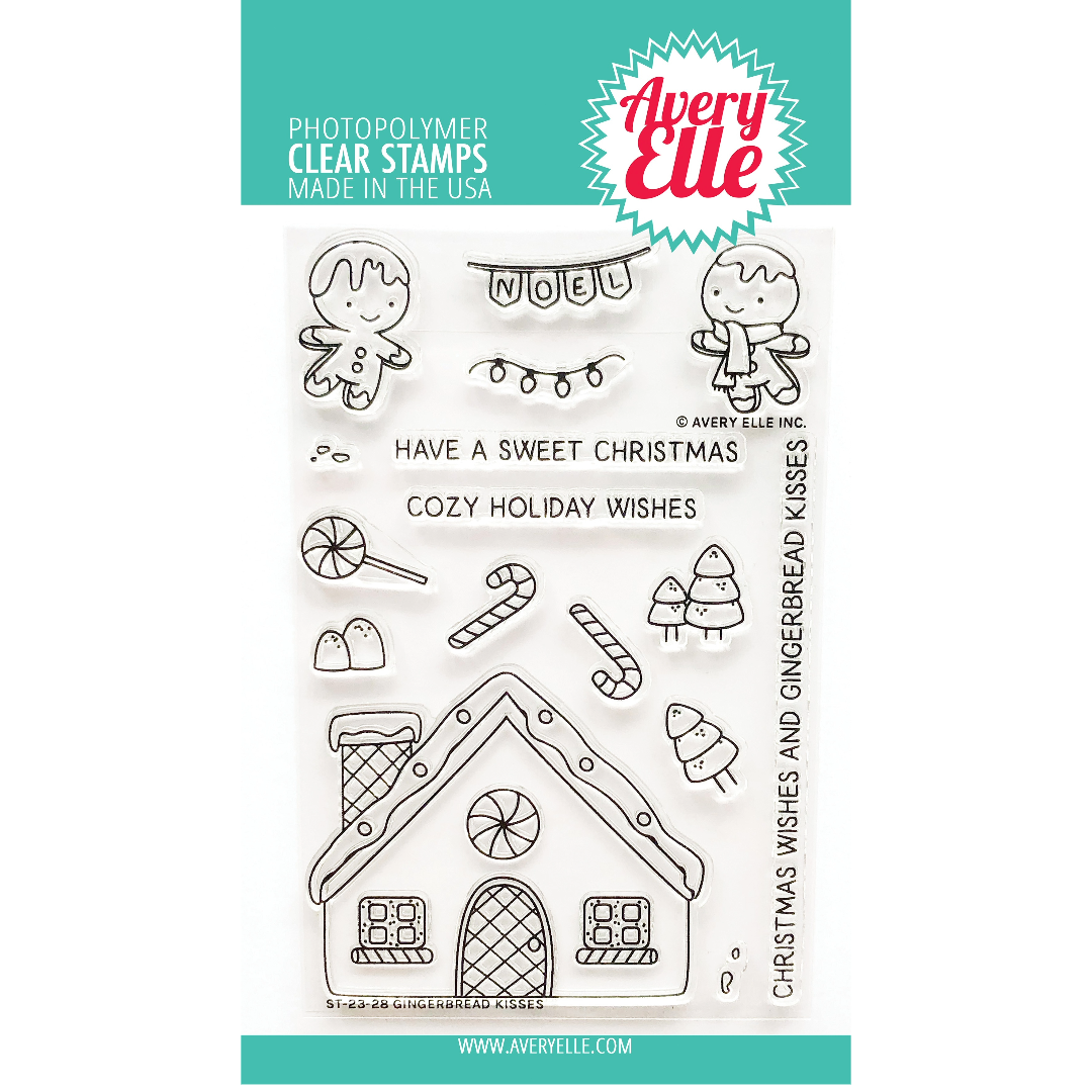 Avery Elle Clear Stamp Set-Gingerbread Kisses