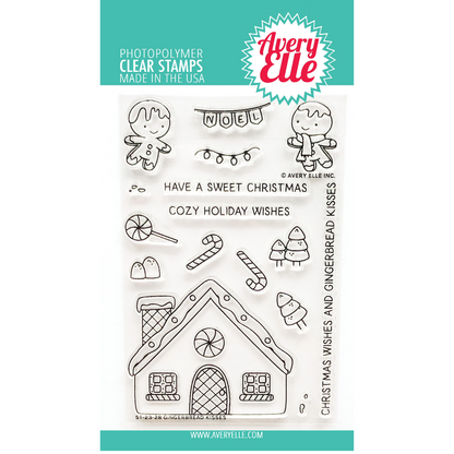 Avery Elle Clear Stamp Set-Gingerbread Kisses