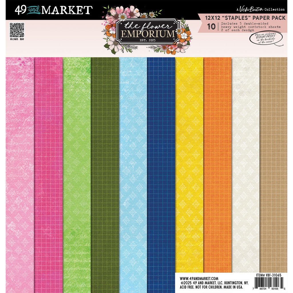 49 And Market The Flower Emporium Collection Pack Staples 12"X12"