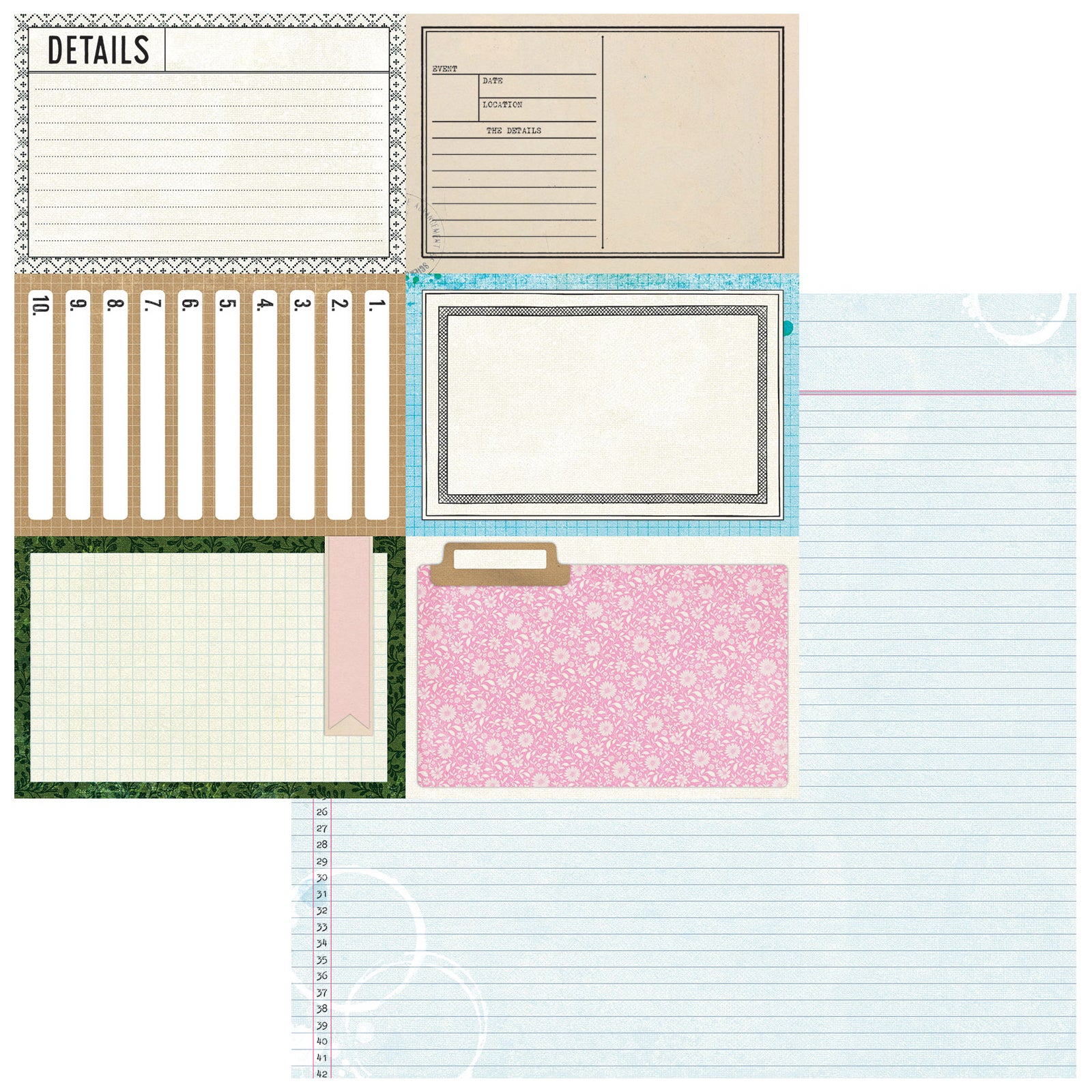 49 And Market The Flower Emporium Collection Pack 12"X12"