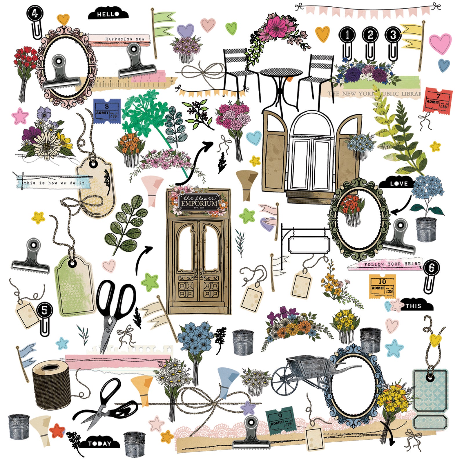 49 And Market The Flower Emporium Laser Cut Outs-Elements